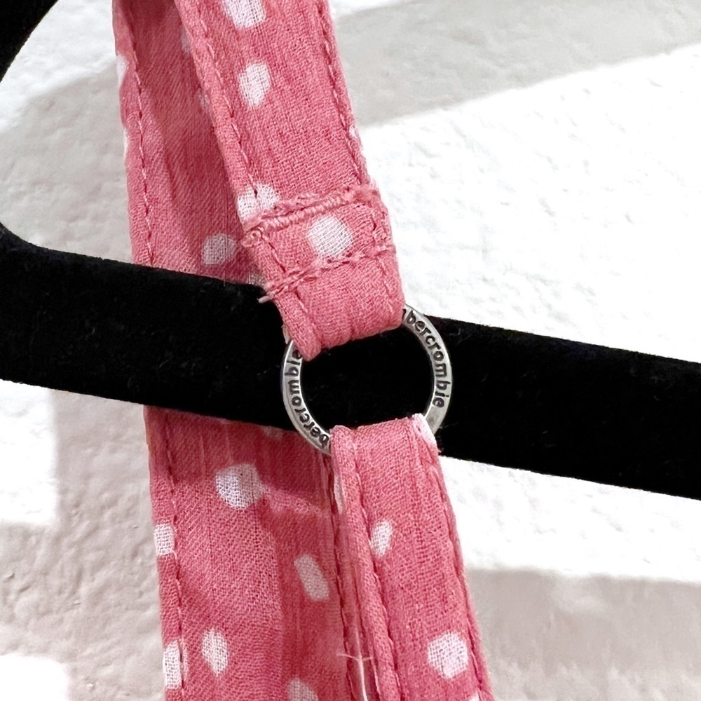 ABERCROMBIE Kids Pleated Pink and White Poka Dot Dress - Picture 7 of 11